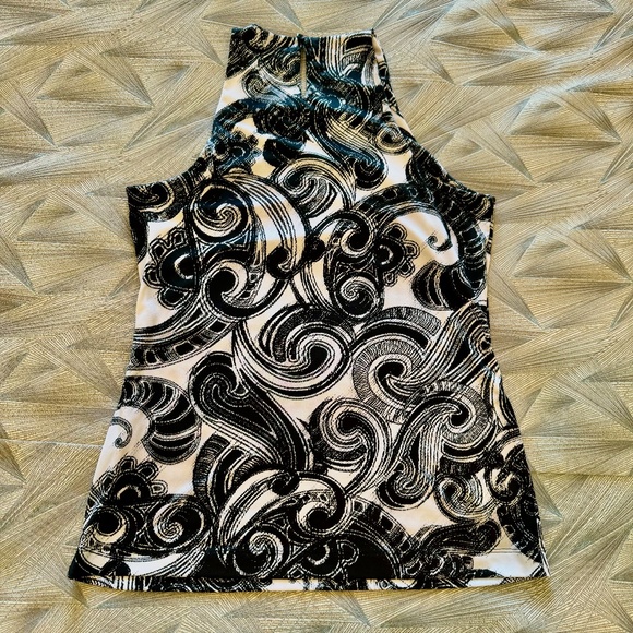 Anatomie Halter Neck Black and White Tank - Picture 2 of 5